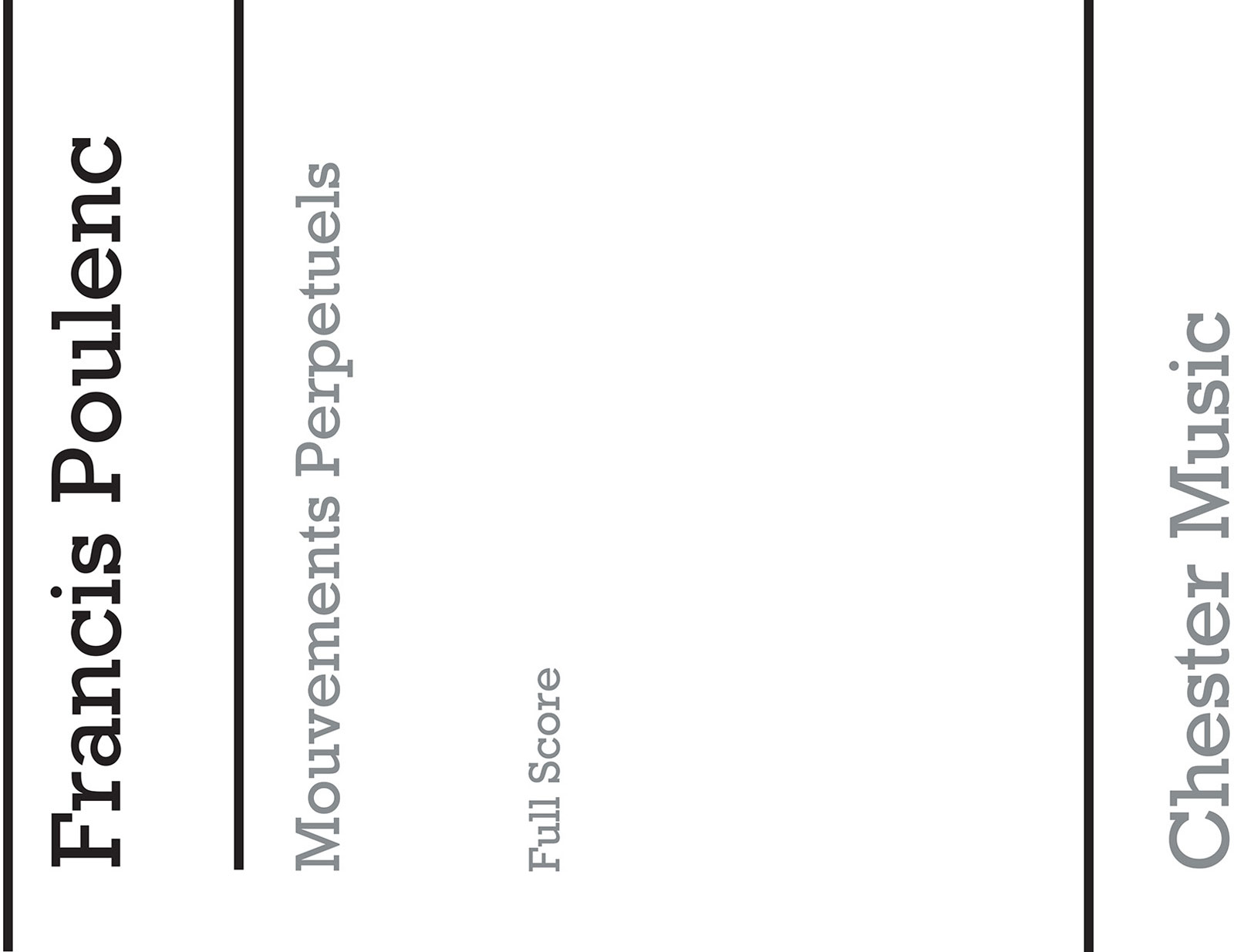 CHESTER MUSIC Mouvements Perpétuels