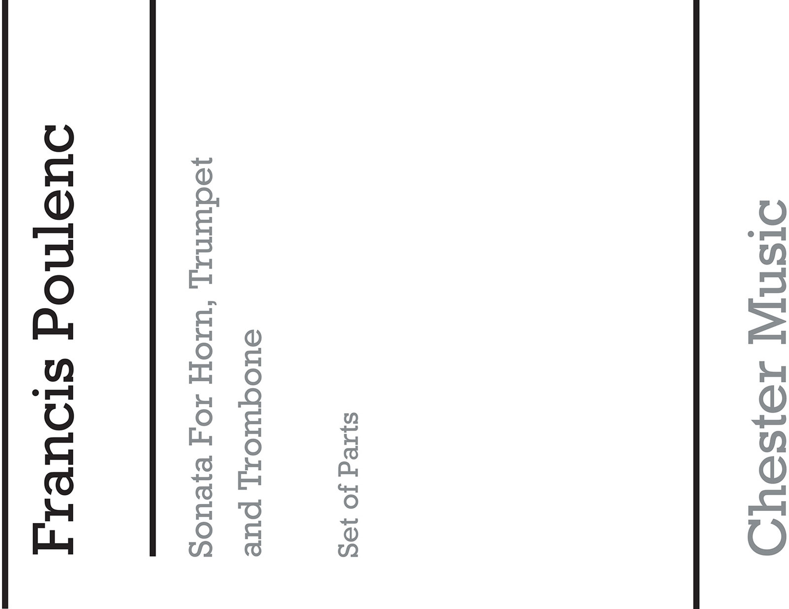 CHESTER MUSIC Sonata For Horn, Trumpet and Trombone (Parts)