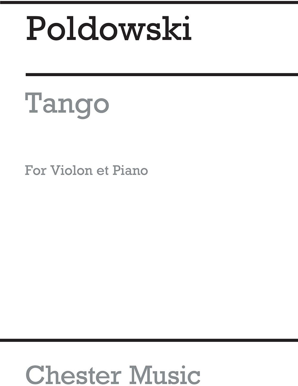 CHESTER MUSIC Tango for Violin and Piano