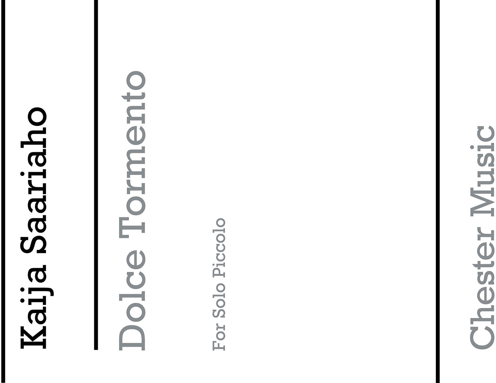 CHESTER MUSIC Dolce Tormento (Solo Piccolo)