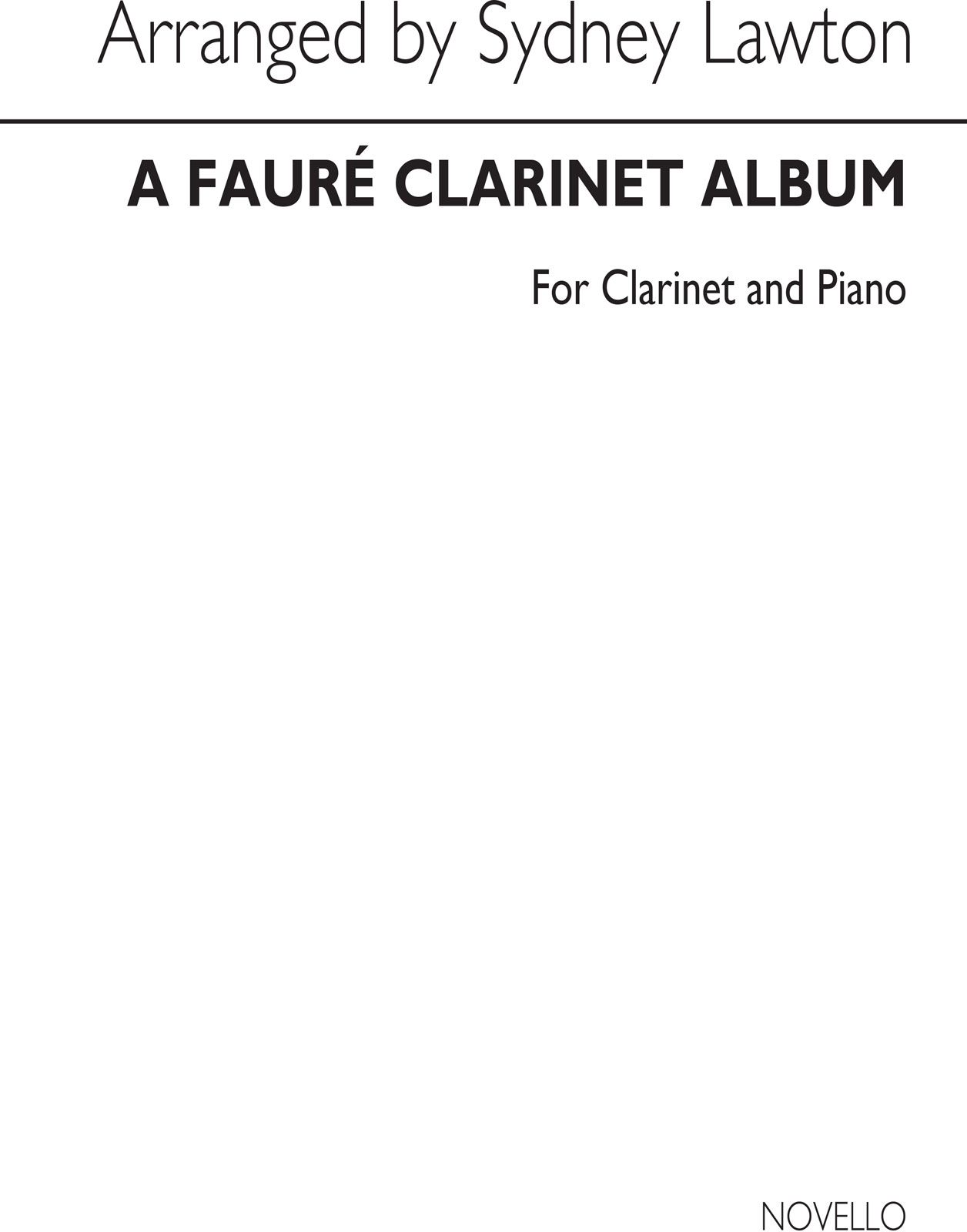 NOVELLO A Faure Clarinet Album