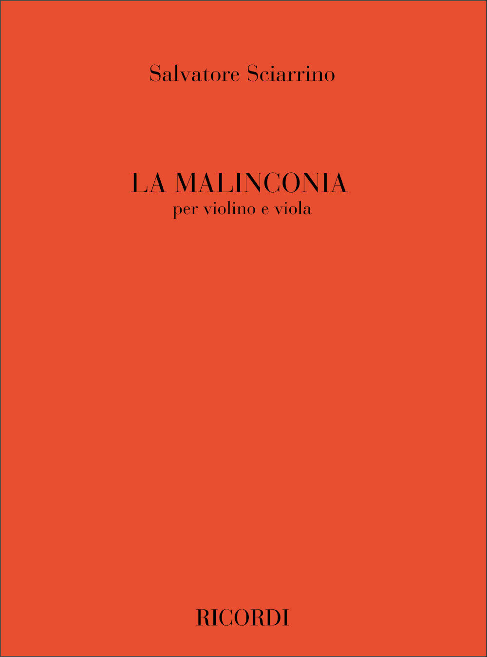 RICORDI La Malinconia