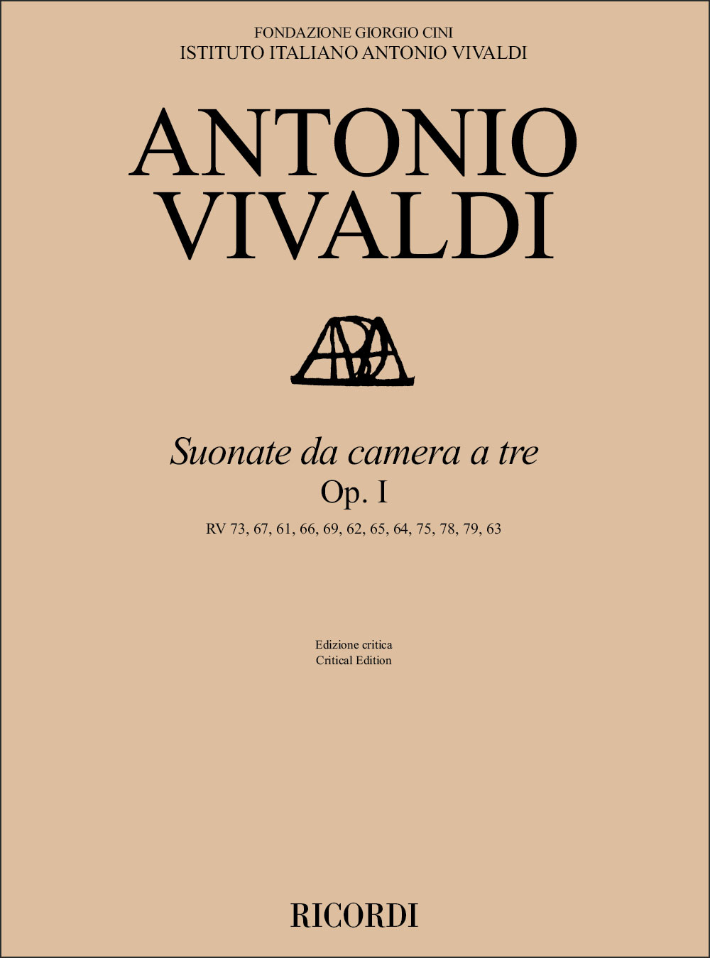RICORDI Suonate da camera a tre op. I