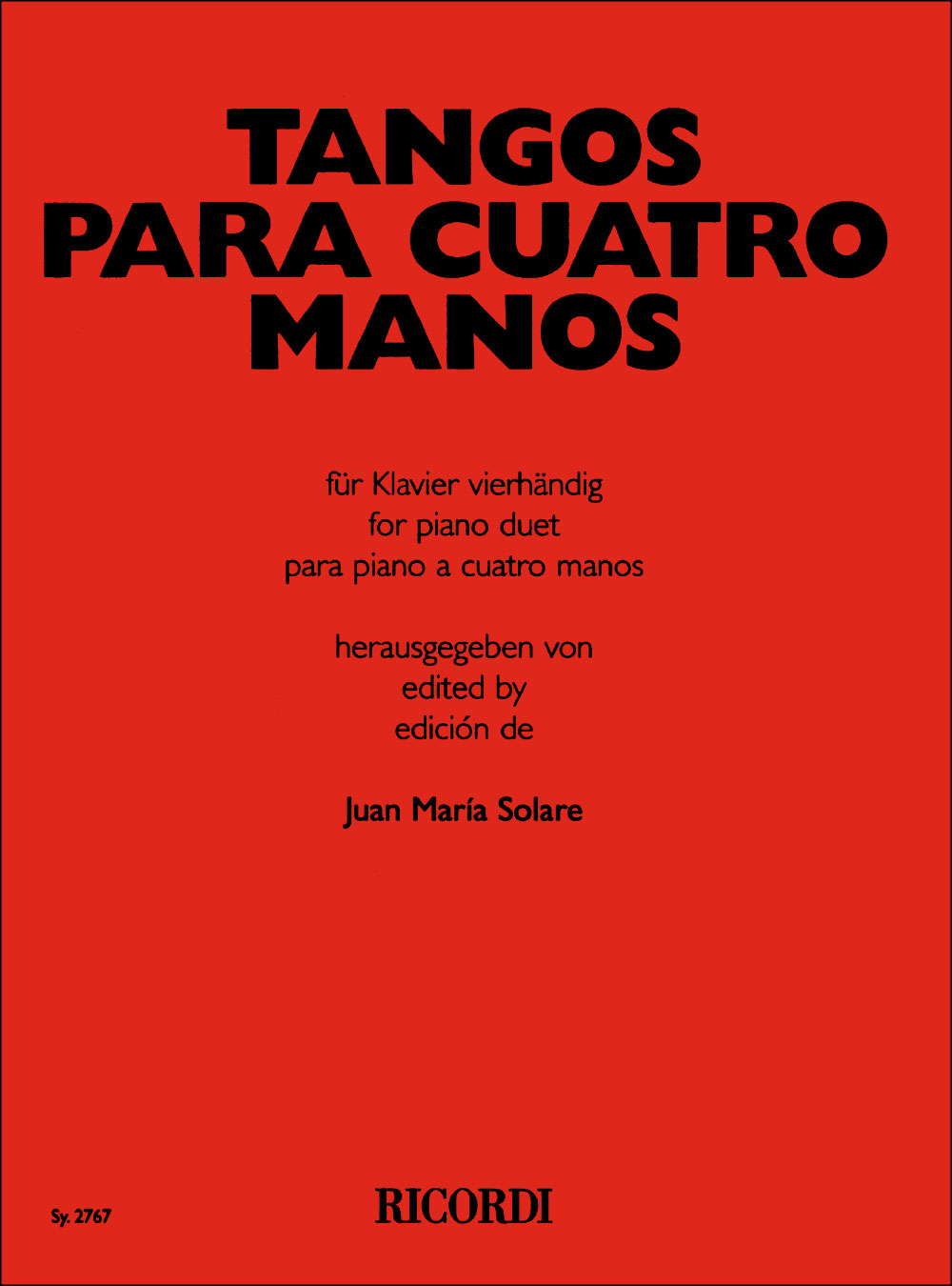 RICORDI Tangos para cuatro manos