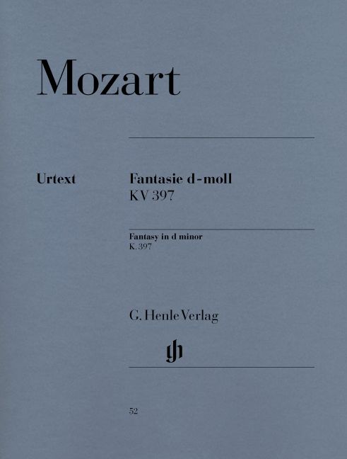 HENLE VERLAG Mozart W.a. - Fantasy D Minor KV 397 (385G)