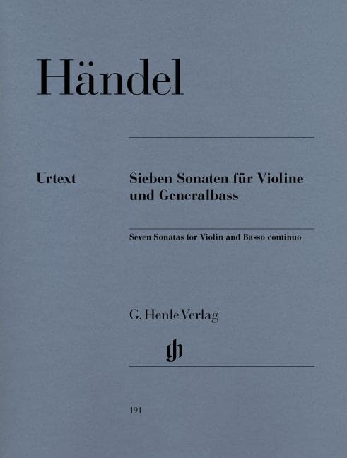 HENLE VERLAG HAENDEL G.H. - 7 SONATAS FOR VIOLINE AND BASSO CONTINUO