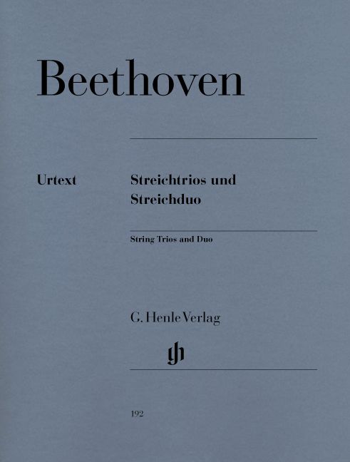 HENLE VERLAG BEETHOVEN L.V. - STRING TRIOS OP. 3, 8 AND 9 AND STRING DUO WOO 32