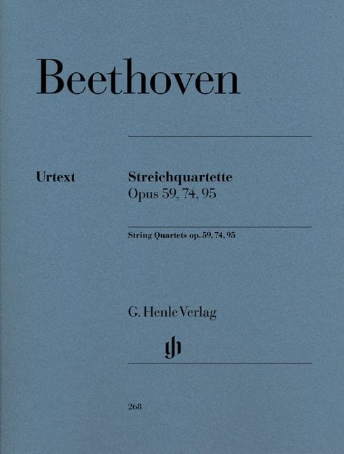 HENLE VERLAG BEETHOVEN L.V. - STRING QUARTETS OP. 59, 74, 95