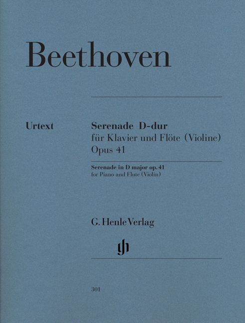 HENLE VERLAG BEETHOVEN L.V. - SERENADE FOR PIANO AND FLUTE (VIOLIN) OP. 41