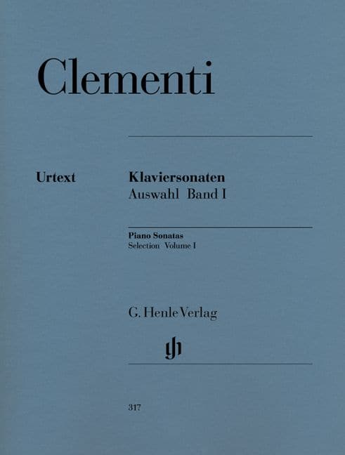 HENLE VERLAG CLEMENTI M. - SELECTED PIANO SONATAS, VOLUME I (1768-1785)
