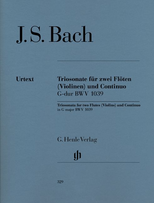 HENLE VERLAG Bach J.S. - Trio Sonata For Two Flutes And Basso Continuo In G Major BWV 1039