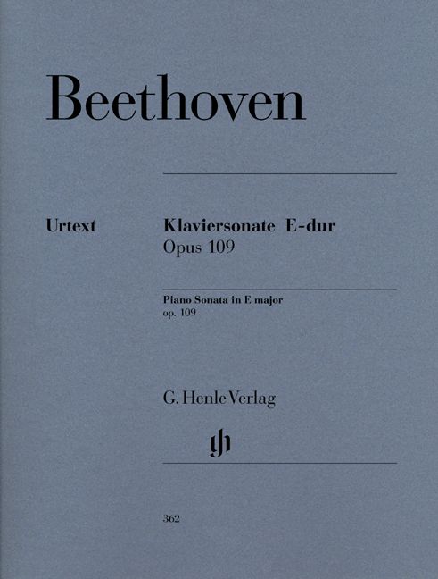 HENLE VERLAG BEETHOVEN L.V. - PIANO SONATA NO. 30 E MAJOR OP. 109