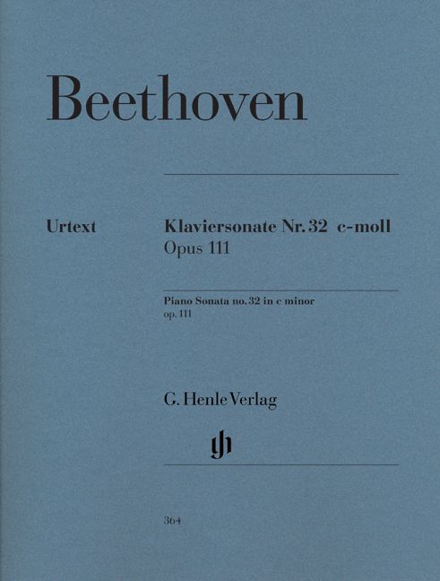 HENLE VERLAG BEETHOVEN L.V. - PIANO SONATA NO. 32 C MINOR OP. 111