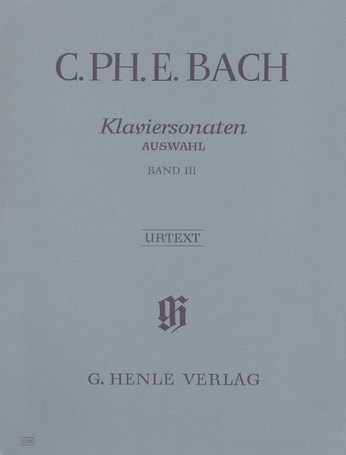 HENLE VERLAG BACH C.P.E. - SELECTED PIANO SONATAS, VOLUME III