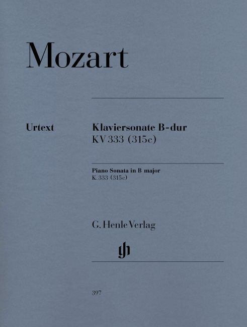 HENLE VERLAG Mozart W.a. - Piano Sonata B Flat Major K. 333 (315C)