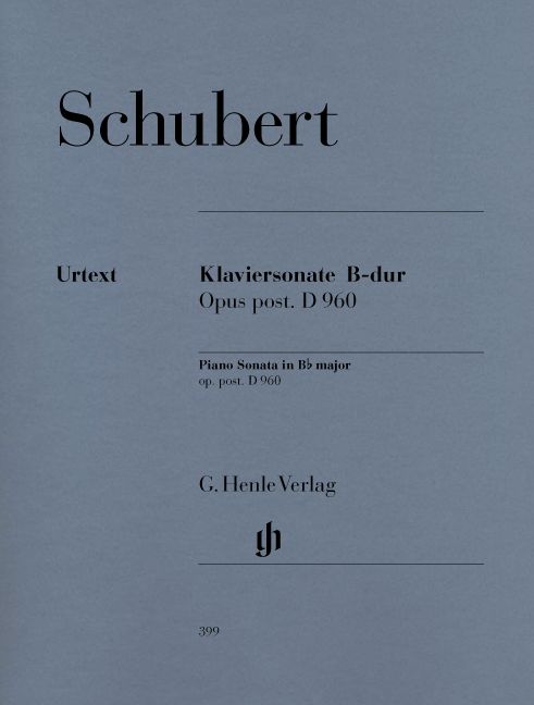 HENLE VERLAG SCHUBERT F. - PIANO SONATA B FLAT MAJOR D 960