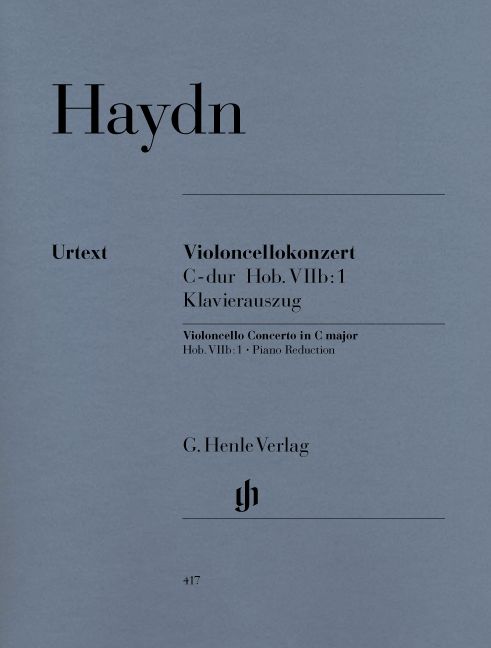 HENLE VERLAG HAYDN J. - CONCERTO FOR VIOLONCELLO AND ORCHESTRA C MAJOR HOB. VIIB:1