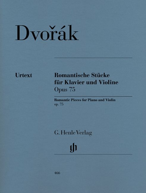 HENLE VERLAG DVORAK A. - ROMANTIC PIECES FOR VIOLIN AND PIANO OP. 75