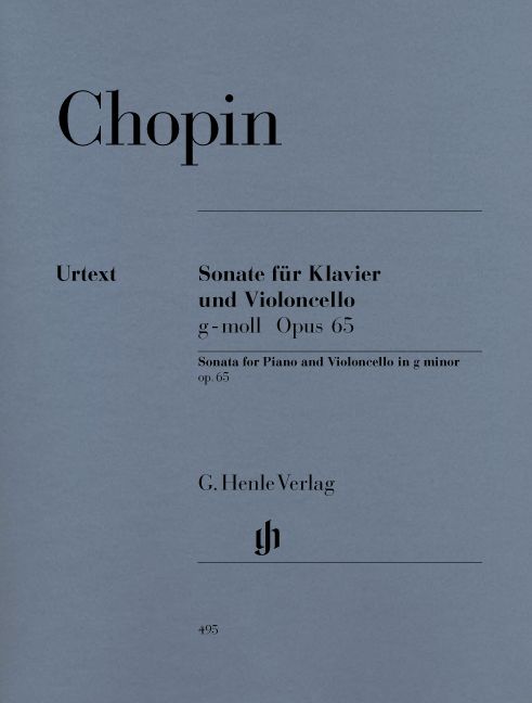 HENLE VERLAG Chopin F. - Sonata For Violoncello And Piano G Minor Op. 65