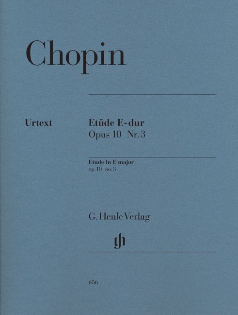 HENLE VERLAG CHOPIN F. - ETUDE E MAJOR OP. 10,3