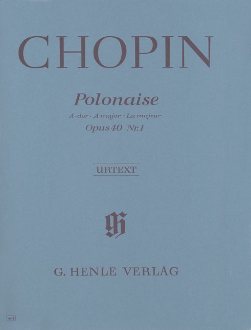 HENLE VERLAG CHOPIN F. - POLONAISE A MAJOR OP. 40,1 [MILITAIRE]