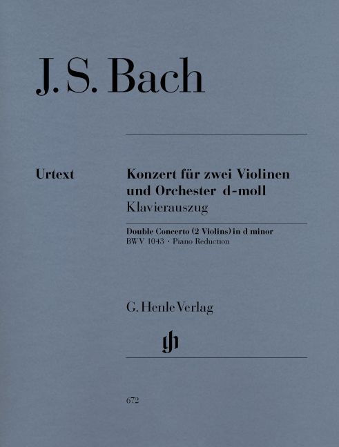 HENLE VERLAG BACH J.S. - CONCERTO FOR 2 VIOLINS AND ORCHESTRA D MINOR BWV 1043