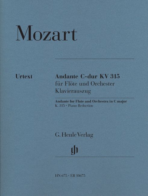 HENLE VERLAG MOZART W.A. - ANDANTE FOR FLUTE AND ORCHESTRA C MAJOR KV 315