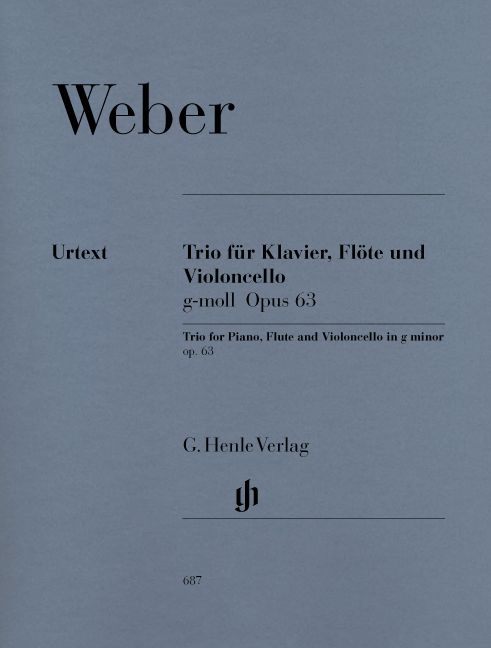 HENLE VERLAG Weber C.M.V. - Trio G Minor Op. 63 For Piano, Flute And Violoncello