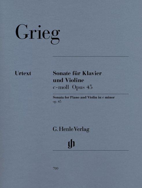 HENLE VERLAG GRIEG E. - VIOLIN SONATA C MINOR OP. 45