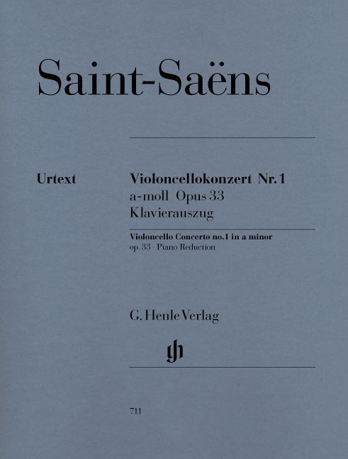 HENLE VERLAG SAINT-SAENS C. - CONCERTO FOR VIOLONCELLO AND ORCHESTRA NO. 1 A MINOR OP. 33