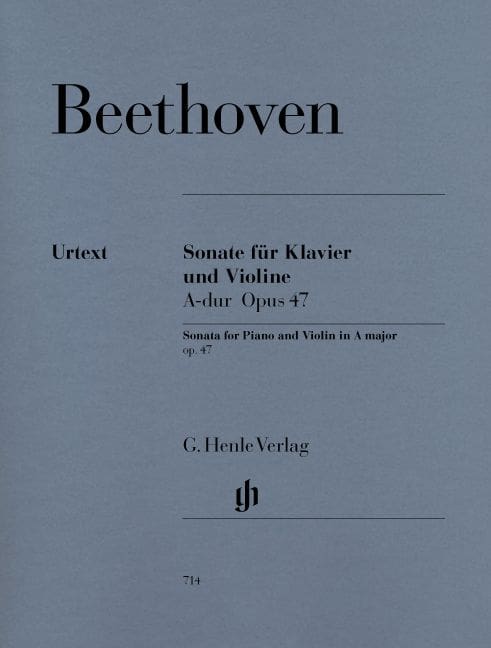HENLE VERLAG BEETHOVEN L.V. - SONATA FOR PIANO AND VIOLIN A MAJOR OP. 47 (