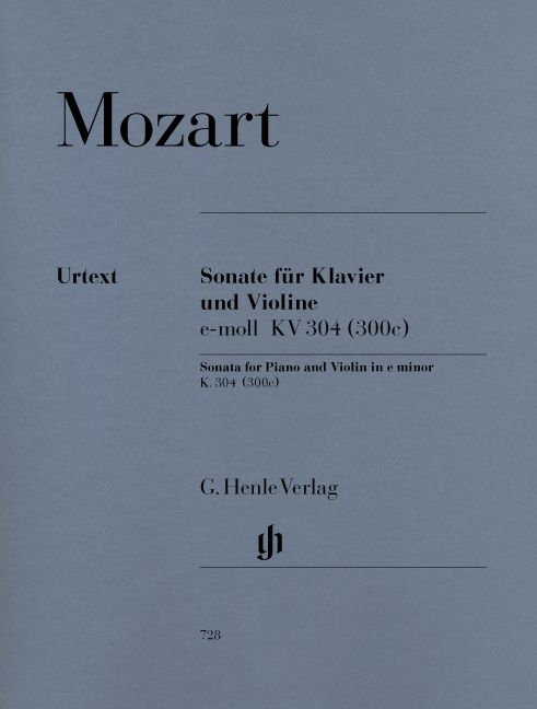 HENLE VERLAG Mozart W.a. - Violin Sonata E Minor K. 304 (300C)