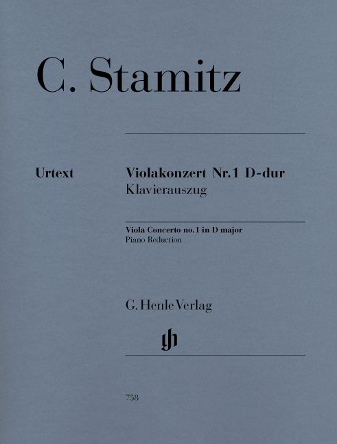 HENLE VERLAG STAMITZ C. - VIOLA CONCERTO NO. 1 D MAJOR
