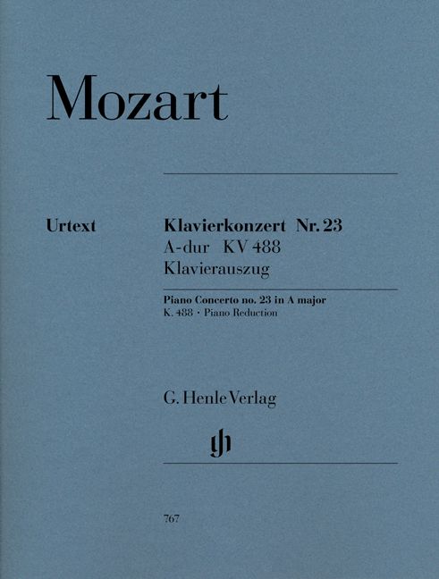 HENLE VERLAG Mozart W.a. - Concerto For Piano And Orchestra A Major K. 488
