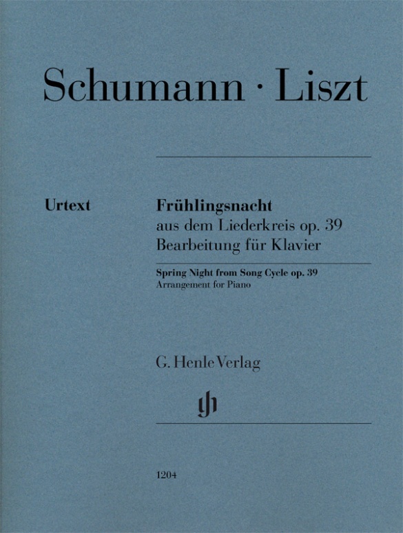 HENLE VERLAG LISZT F. - SPRING NIGHT FROM SONG CYCLE OP.39 (SCHUMANN) - PIANO