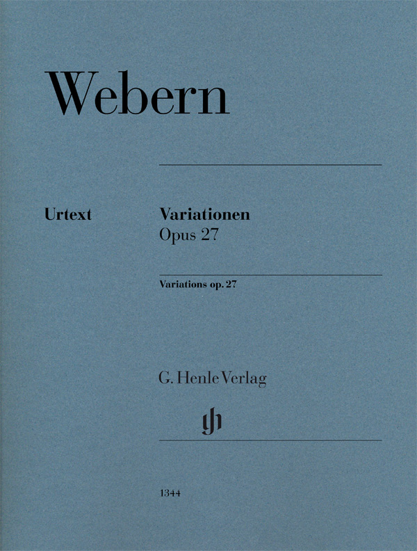 HENLE VERLAG Webern A. - Variations Op.27 - Piano