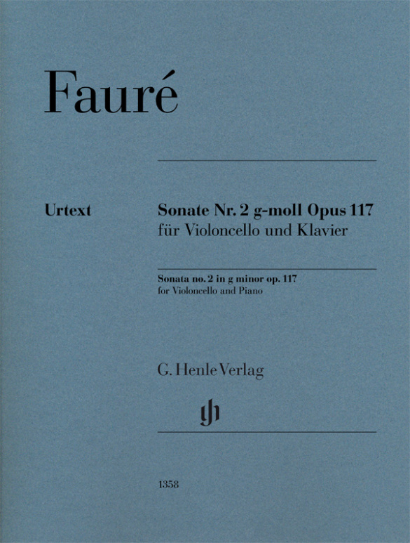 HENLE VERLAG FAURE GABRIEL - SONATE N°2 OP.117 - VIOLONCELLE & PIANO