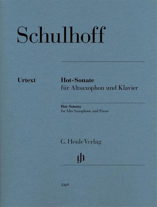 HENLE VERLAG Schulhoff Erwin - HOT-sonata - Saxophone Alto & Piano