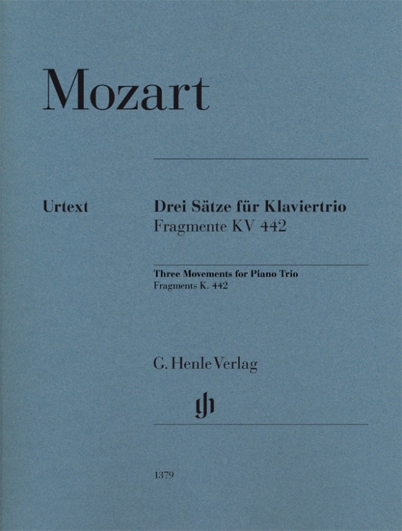 HENLE VERLAG MOZART W.A. - TROIS MOUVEMENTS POUR TRIO AVEC PIANO, FRAGMENTS KV 442