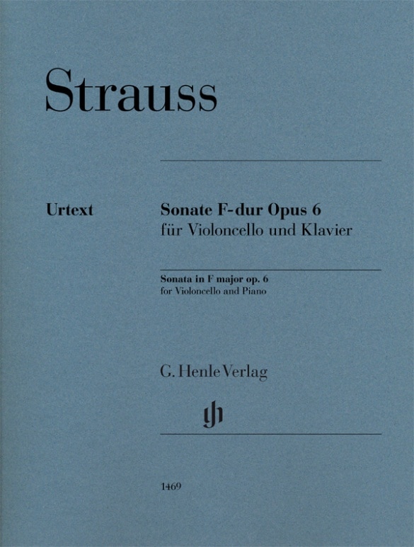 HENLE VERLAG STRAUSS RICHARD - SONATE EN FA MAJEUR OP.6 - VIOLONCELLE & PIANO