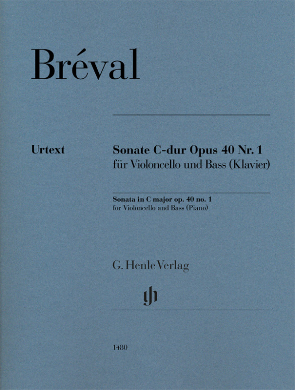HENLE VERLAG BREVAL JEAN-BAPTISTE - SONATE OP.40 N°1 - VIOLONCELLE & BASSE