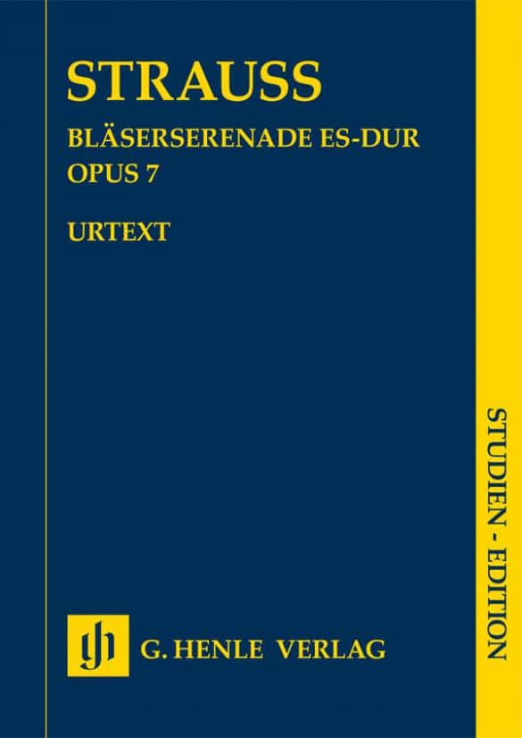 HENLE VERLAG STRAUSS RICHARD - SERENADE A VENTS EN MI BEMOL MAJEUR OP.7 - SCORE