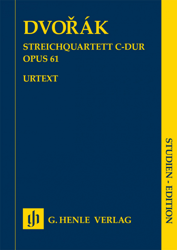 HENLE VERLAG Dvorak A. - Quatuor A Cordes Op.61 - Score