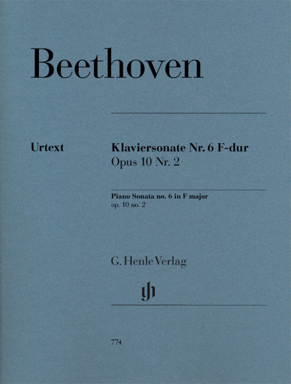 HENLE VERLAG BEETHOVEN L.V. - PIANO SONATA No.6 F MAJOR OP.10 No.2 