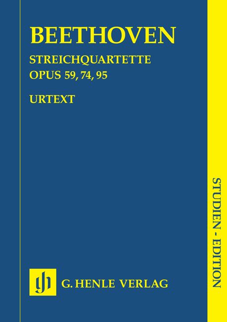 HENLE VERLAG BEETHOVEN L.V. - STRING QUARTETS OP. 59, 74, 95
