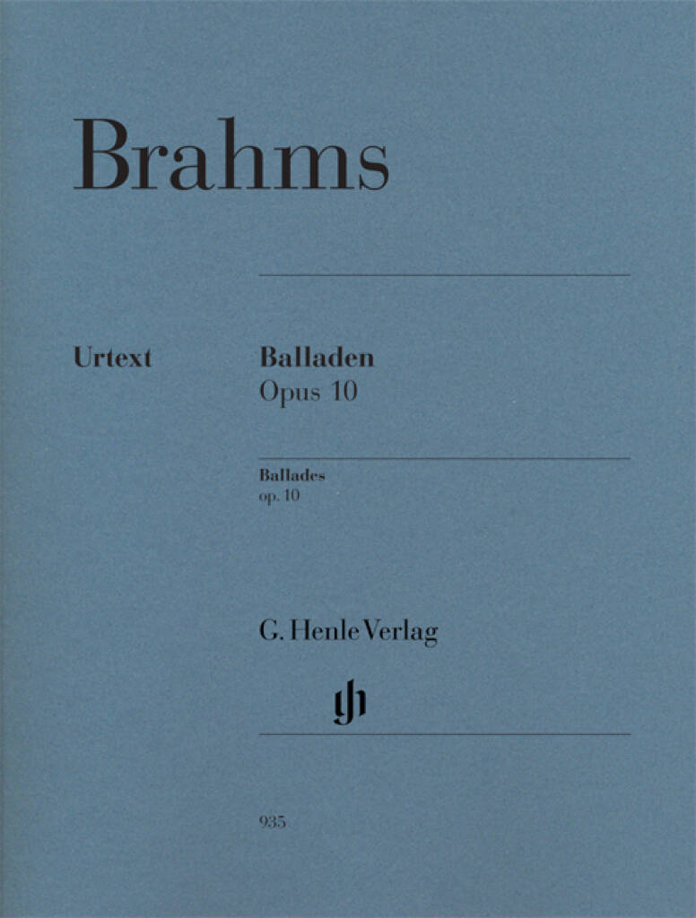 HENLE VERLAG Brahms J. - Ballades Op.10 - Piano