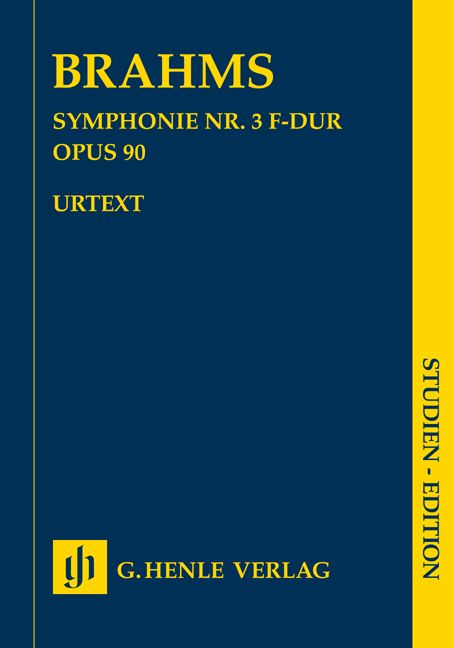 HENLE VERLAG BRAHMS J. - SYMPHONY NO. 3 IN F MAJOR OP. 90