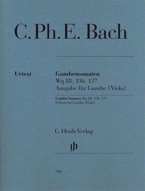 HENLE VERLAG BACH C.P.E. - GAMBENSONATEN WQ 88, 136, 137