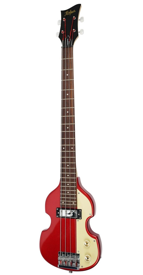 HOFNER HCT-SHVB-R-C-0 Shorty Violin Metallic Red Cream Pickguard