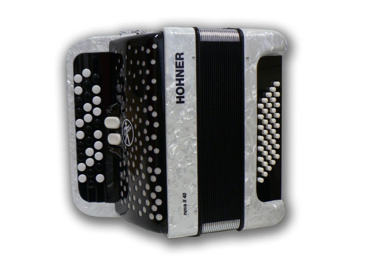 HOHNER NOVA II 40 BLANC TOUCHES BOUTONS